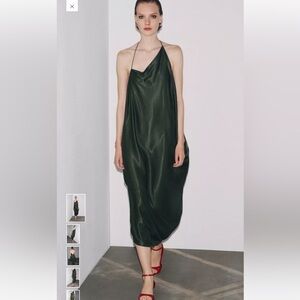 Zara Dark Green Midi Dress